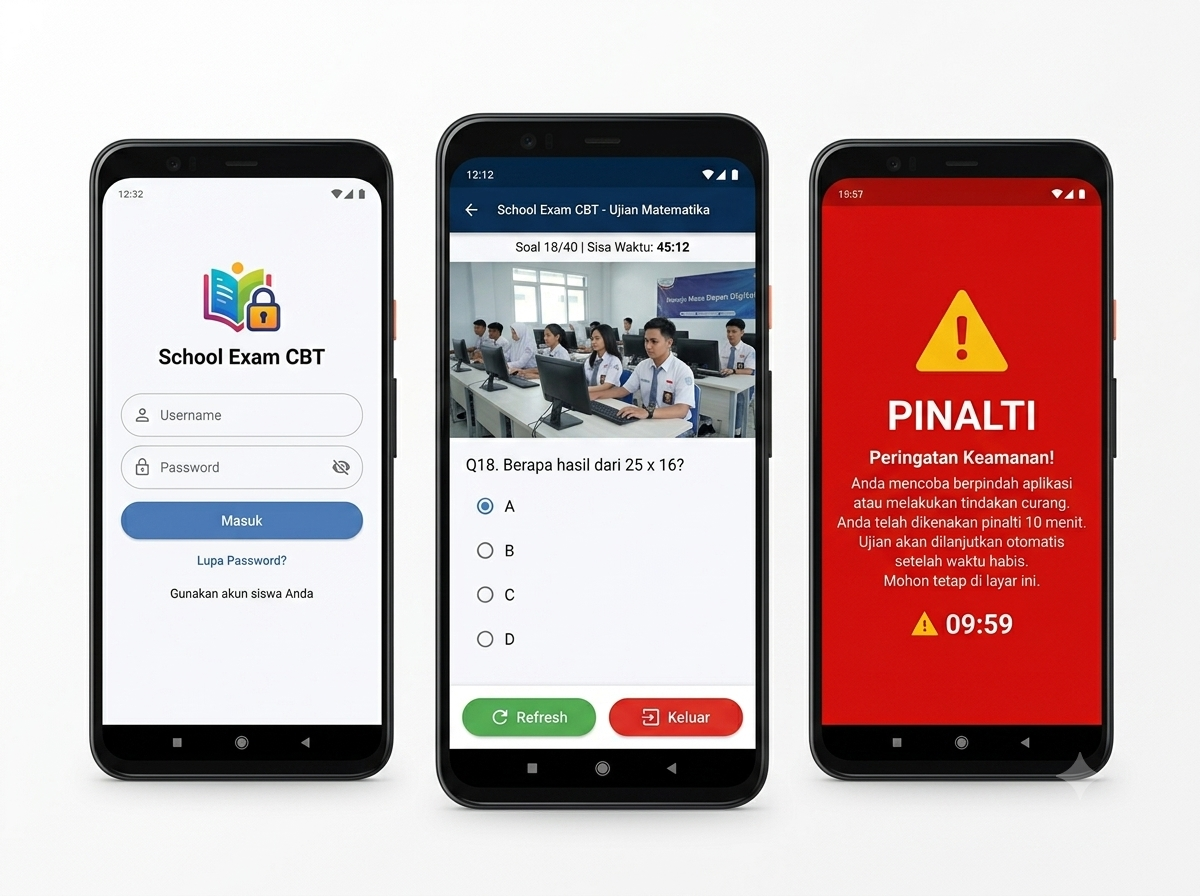 Aplikasi Ujian Android Anti-Cheating
